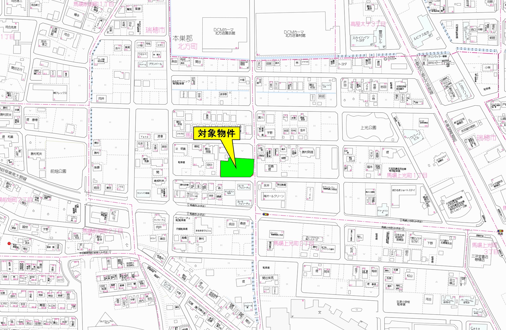 瑞穂市馬場前畑町位置図