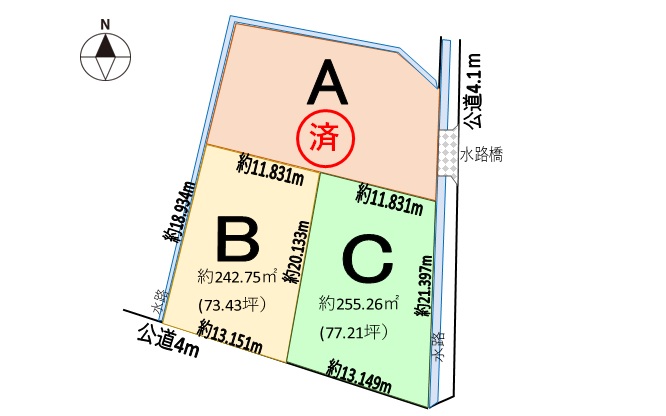 上高屋163_区画割図
