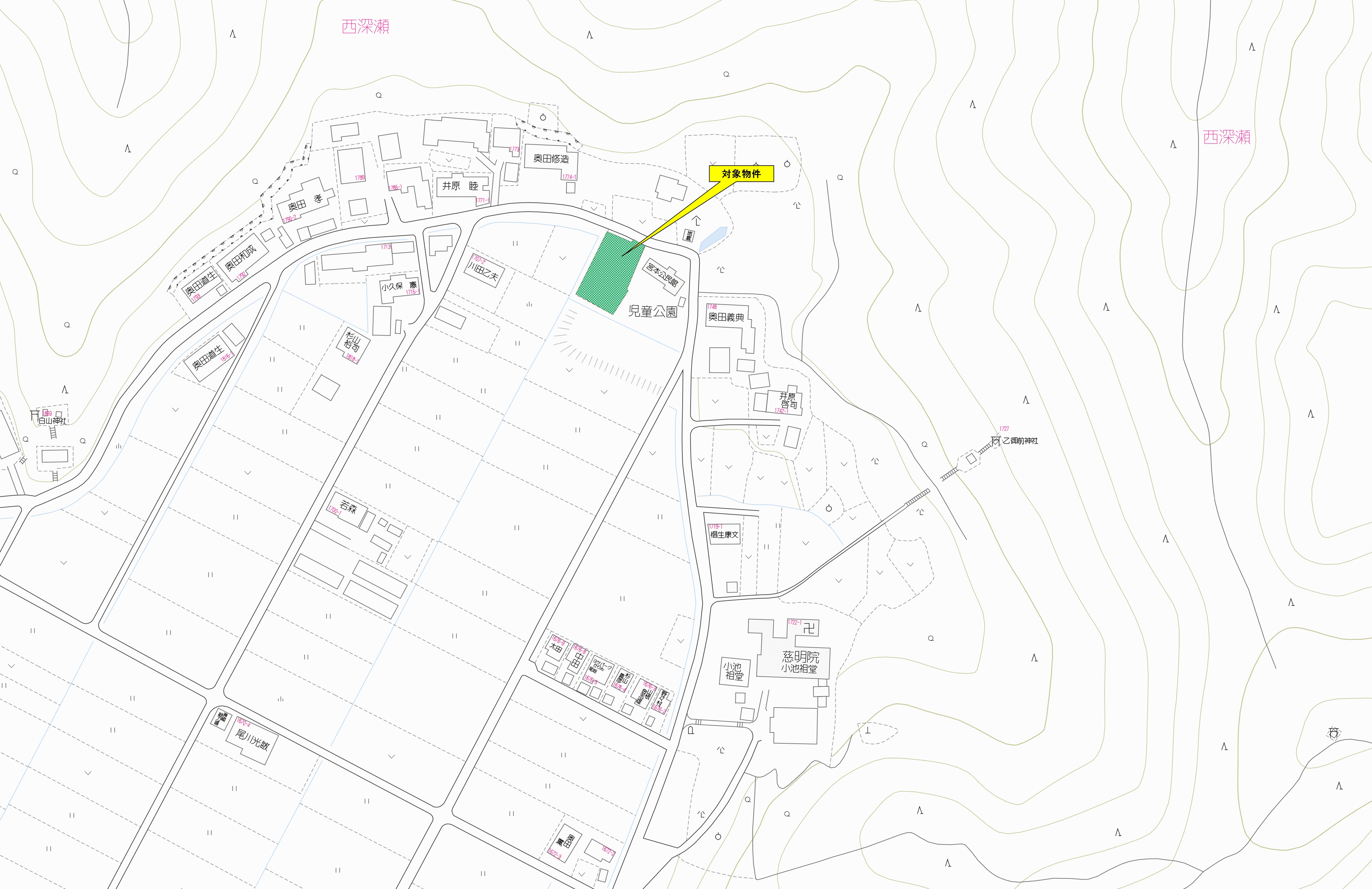 山県市西深瀬_位置図